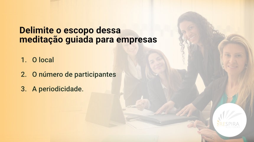Meditação guiada para empresas